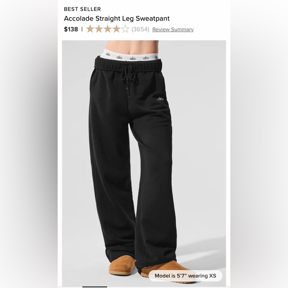 Alo Accolade Black Sweatpants